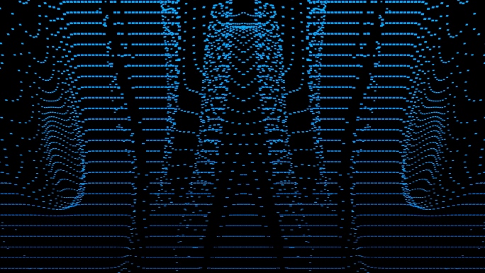 【4K时尚背景】暗蓝虚幻动态点线连动变化
