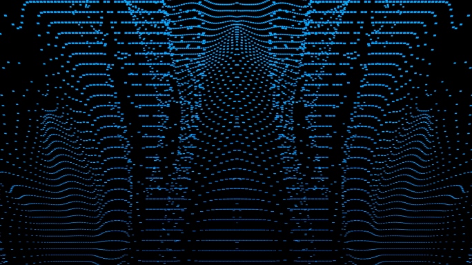 【4K时尚背景】暗蓝虚幻动态点线连动变化