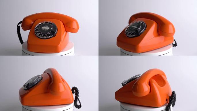 4k旧复古电话联系我们概念