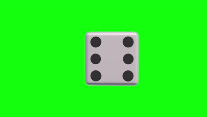 8动画骰子掷骰子财富赌场绿屏3d运气色键