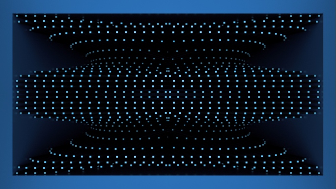 【裸眼3D】蓝色律动方点矩阵艺术美学空间