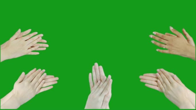 拍手绿屏运动图形拍手绿屏手掌绿幕通道鼓掌