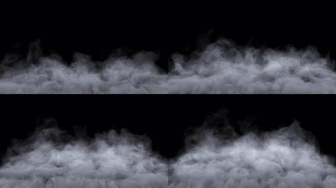 大气神秘的浮雾，现实的烟云，上升的蒸汽。VFX元素。