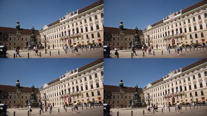 奥地利的维也纳。霍夫堡内院的弗朗兹皇帝纪念碑。