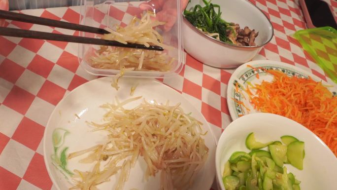 饭盒打包石锅拌饭食材各种蔬菜装饭盒(4)