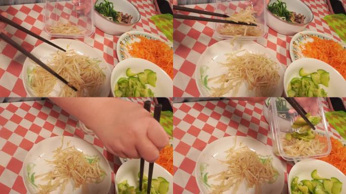 饭盒打包石锅拌饭食材各种蔬菜装饭盒(4)