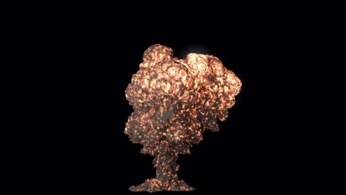浓浓的滚滚浓烟燃料爆炸。带有alpha通道的孤立背景上的黑烟爆炸，燃料爆炸。