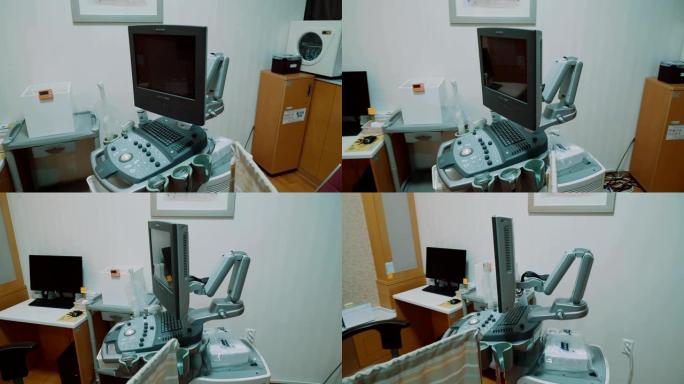 用超声波设备为病人做检查的明亮的医疗室