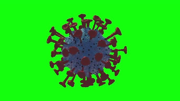 8种不同的动画3d模型covid 19冠状病毒病毒大流行图标色键