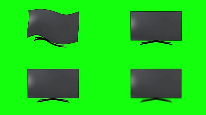 8动画智能电视电视发光二极管等离子绿屏色度键3d
