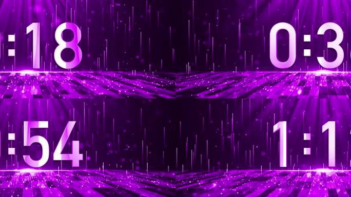 高端粉紫色90秒钟液晶正数顺数计时宽屏