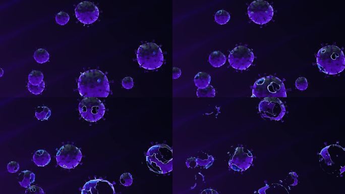 紫外线杀菌病毒消亡动画素材