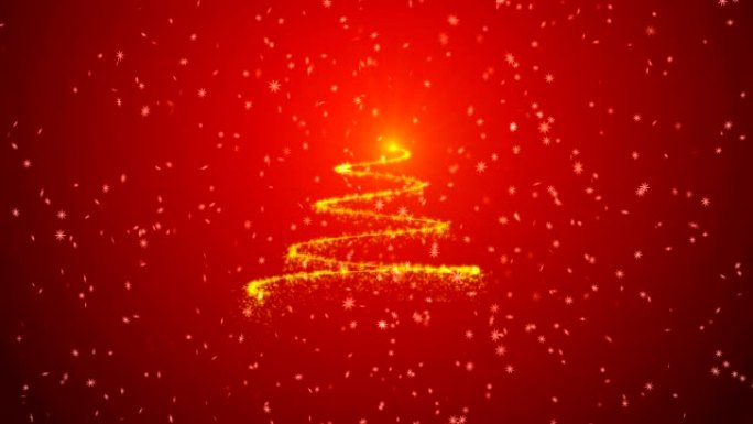 美丽闪亮的圣诞树旋转