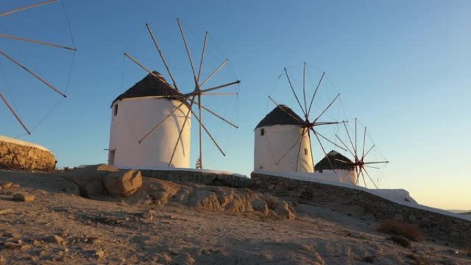 老风车，米克诺斯镇，米克诺斯岛，希腊