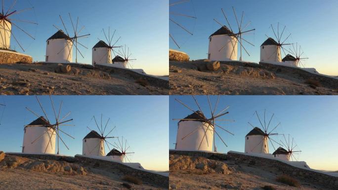老风车，米克诺斯镇，米克诺斯岛，希腊
