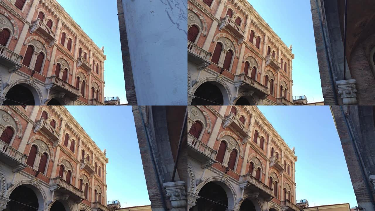 西格诺里广场帕多瓦旧历史建筑的建筑细节