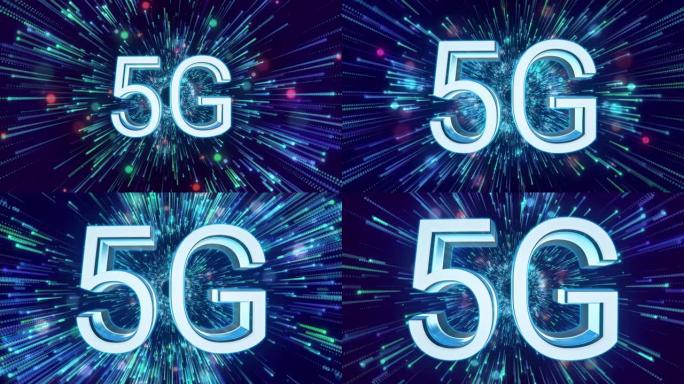 5G-抽象速度到互联网-可循环元素-4k分辨率