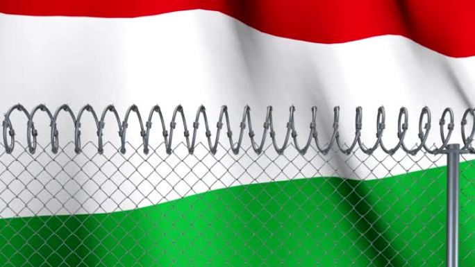匈牙利国旗上的铁丝网