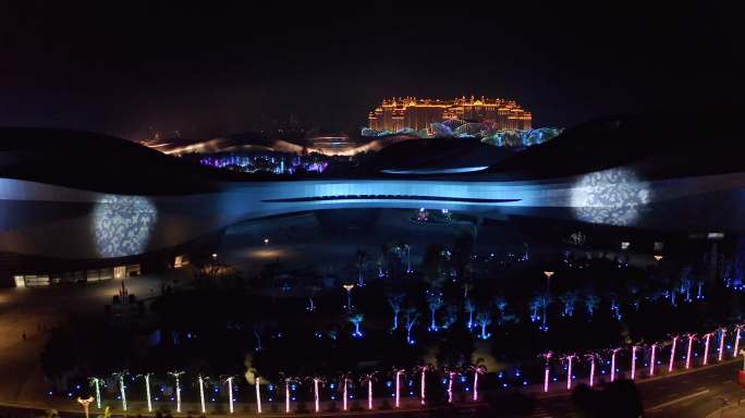海南儋州海花岛文化娱乐中心灯光秀-4K