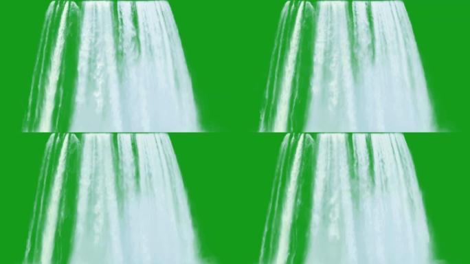 喷泉绿屏运动图形通道绿色背景高山流水
