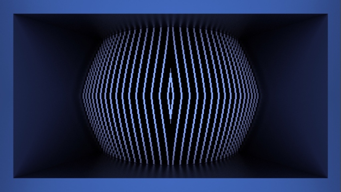 【裸眼3D】蓝色曲线韵律图形矩阵艺术空间