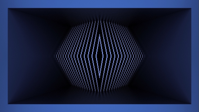 【裸眼3D】蓝色曲线韵律图形矩阵艺术空间