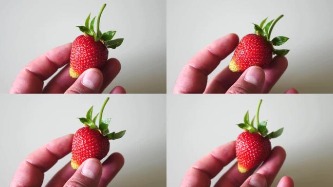 草莓水果对人体健康的益处，介绍草莓水果特写，