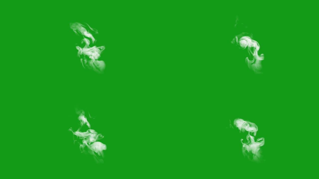 白烟绿屏运动图形抠绿抠蓝绿幕可抠像烟气升