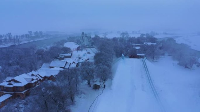 中国吉林雾凇岛雪景