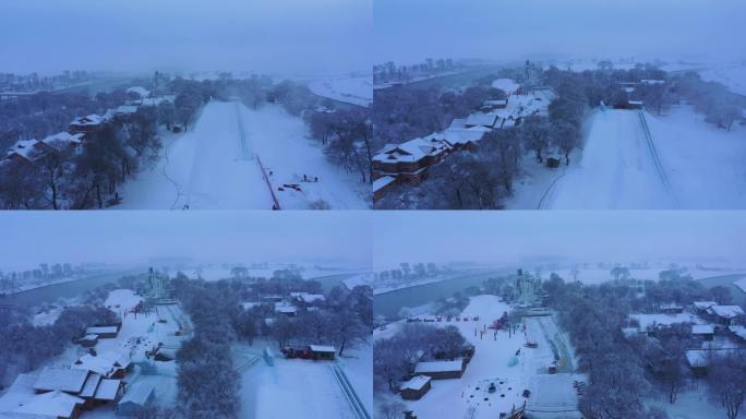 中国吉林雾凇岛雪景