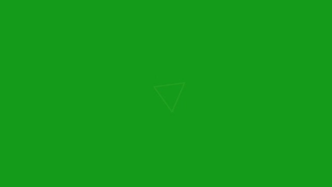 三角形形状绿色屏幕运动图形