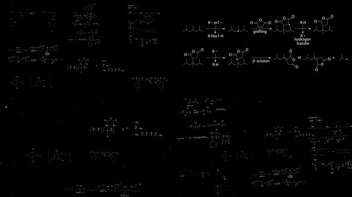 7个高分子合成材料化学分子式出现动画4K