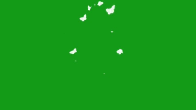 魔法蝴蝶绿色屏幕运动图形