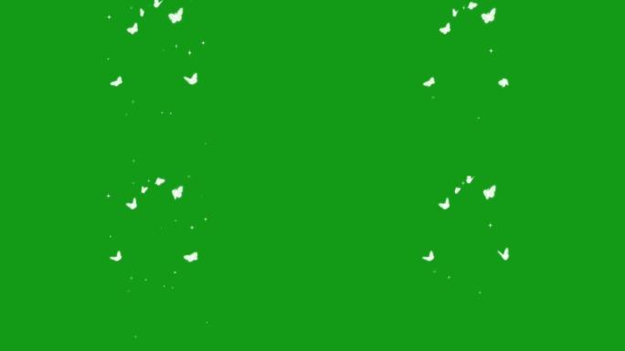 魔法蝴蝶绿色屏幕运动图形