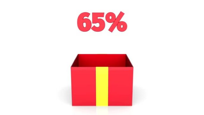 3d动画的礼品盒与65% 关闭公告