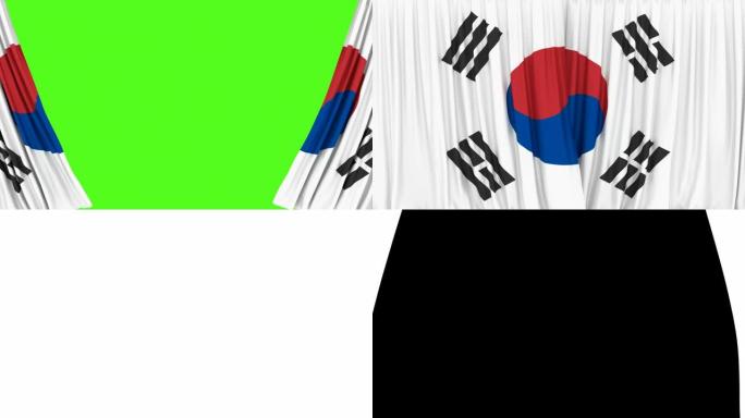 韩国国旗作幕的3D动画