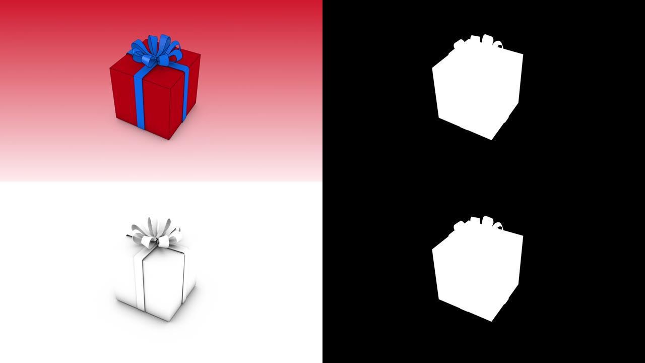 用丝带动画打开礼品礼物盒