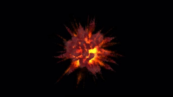 原子弹爆炸更多的能量破坏与3d渲染包括阿尔法路径。