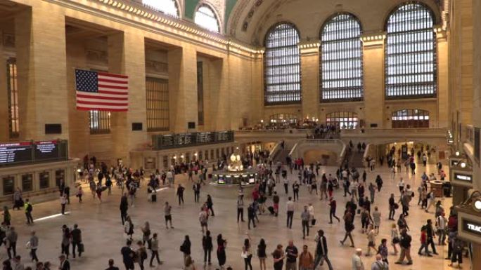 美国纽约市-2019年6月5日-纽约中央车站的延时