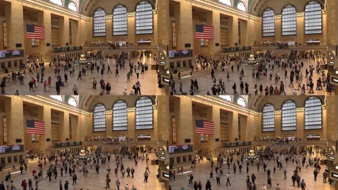 美国纽约市-2019年6月5日-纽约中央车站的延时