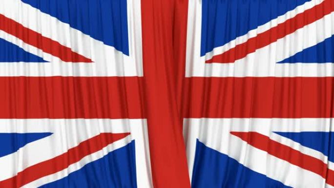 英国国旗作幕的写实3D动画
