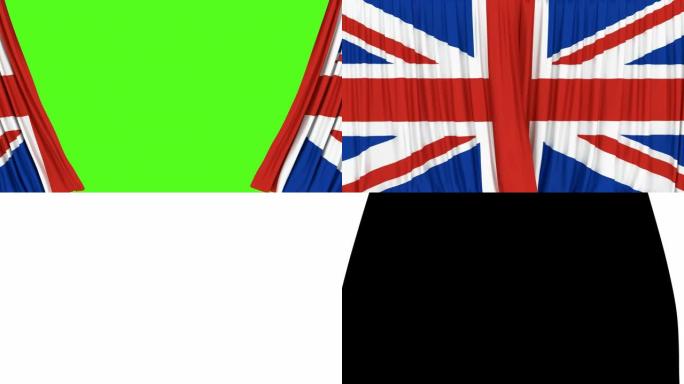 英国国旗作幕的写实3D动画