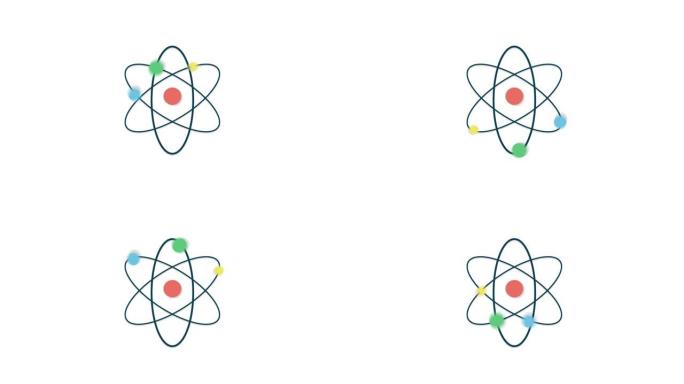 原子动画循环转动感