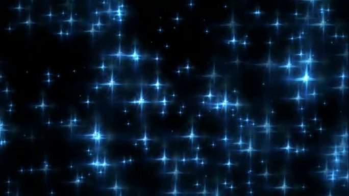 闪亮的星星运动图形与夜晚背景