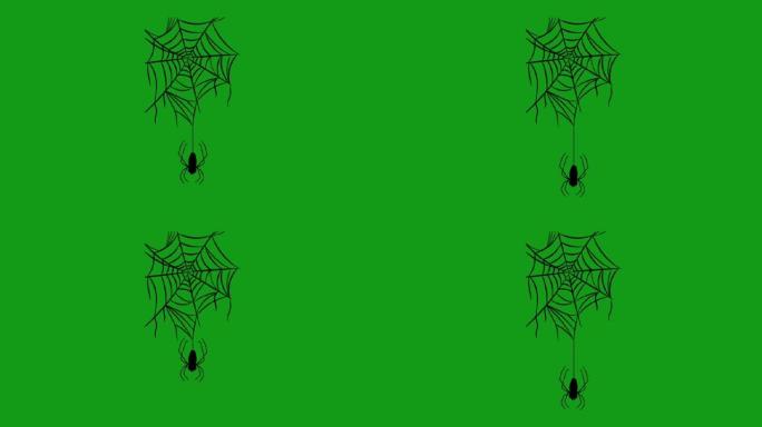 幽灵蜘蛛绿色屏幕运动图形