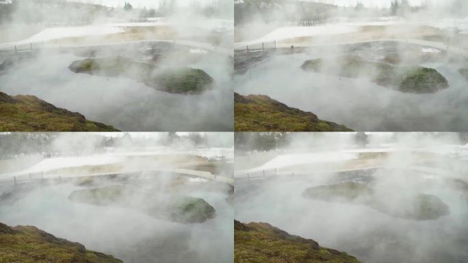 冰岛地热蒸汽温泉