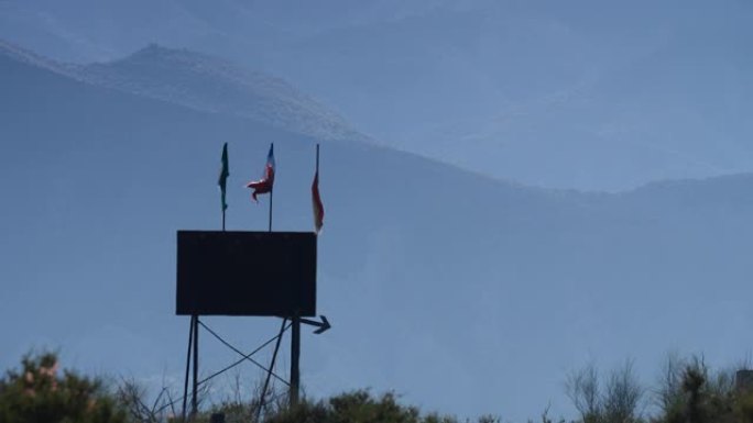 西班牙塔伯纳斯沙漠的旗帜