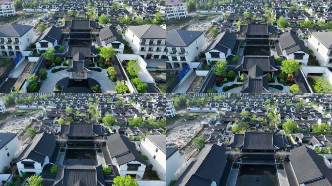 中式园林庭院建筑俯瞰