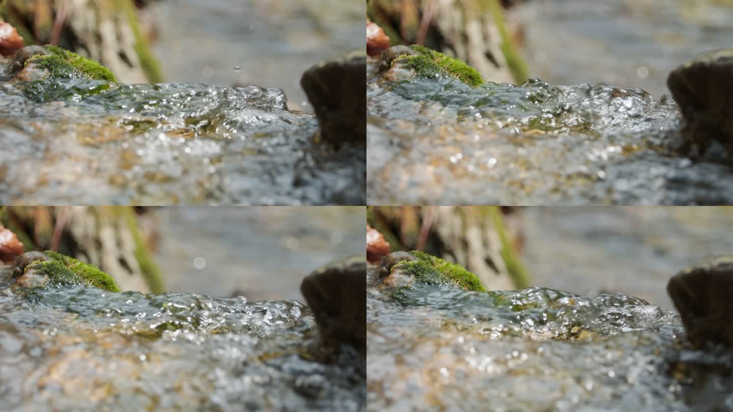 泉水瀑布小溪实拍镜头