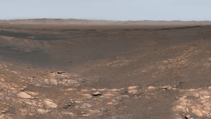 高分辨率的火星表面全景。NASA提供的这段视频的元素。